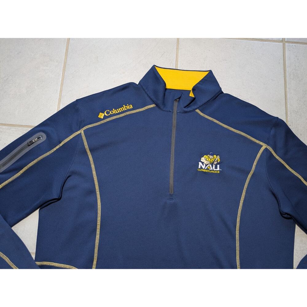 Columbia Golf Men's XL NAU Lumberjacks OmniWick 1/4 Zip Pullover Long Sleeve - Picture 4 of 8
